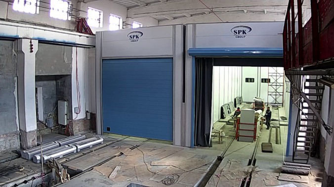 Покрасочно-сушильная камера для локомотивов для Музея РЖД г. Екатеринбург