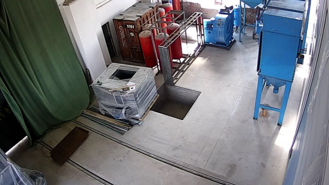 Дробеструйная камера для жд вагонов. Музей РЖД в г. Екатеринбург