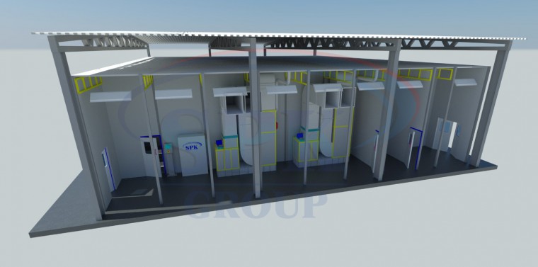 Комплекс для подготовки и покраски нефтяных труб SPK-18.22.7