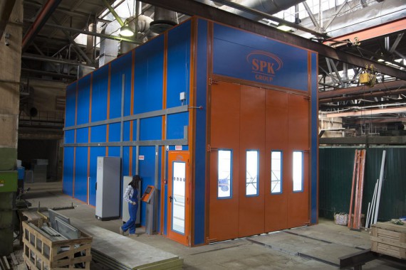 Окрасочно-сушильная камера для вилочных погрузчиков и металлоконструкций (Невьянский Машиностроительный Завод, г. Невьянск, Свердловская область)