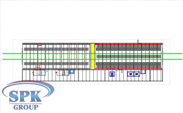 Дробеструйная камера, совмещенная с окрасочно-сушильной уличного исполнения SPK-42.5.5