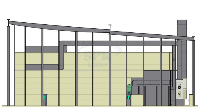Тупиковая покрасочно-сушильная камера для самолетов SPK-30.33.9