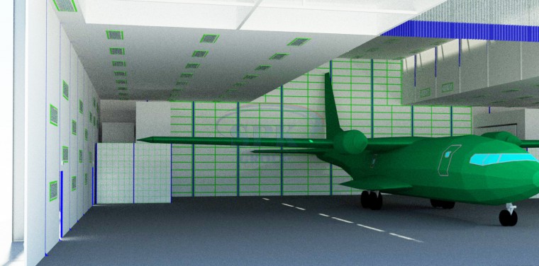 Тупиковая покрасочно-сушильная камера для самолетов SPK-30.33.9