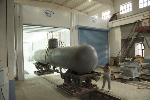 Покрасочно-сушильная камера для локомотивов для Музея РЖД г. Екатеринбург