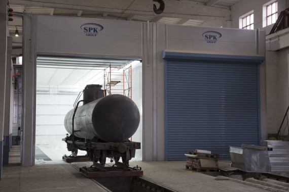 Покрасочно-сушильная камера для локомотивов для Музея РЖД г. Екатеринбург