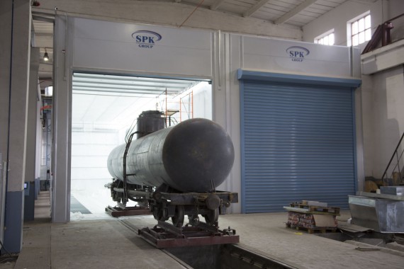 Покрасочно-сушильная камера для локомотивов для Музея РЖД г. Екатеринбург