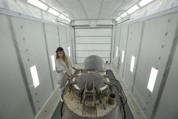 Покрасочно-сушильная камера для локомотивов для Музея РЖД г. Екатеринбург