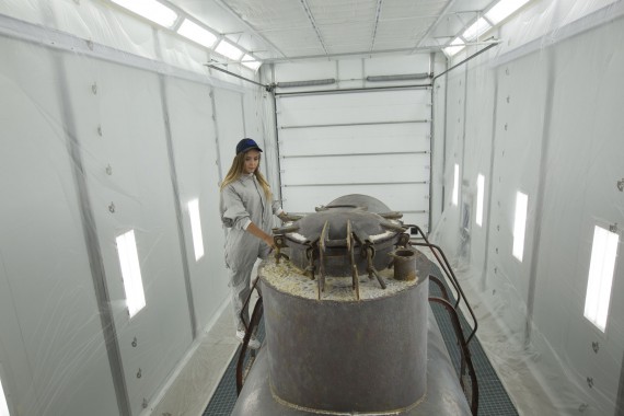 Покрасочно-сушильная камера для локомотивов для Музея РЖД г. Екатеринбург