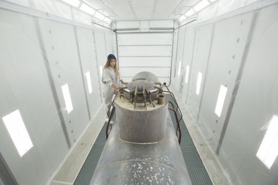 Покрасочно-сушильная камера для локомотивов для Музея РЖД г. Екатеринбург