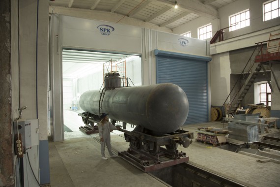 Покрасочно-сушильная камера для локомотивов для Музея РЖД г. Екатеринбург