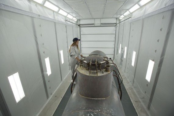 Покрасочно-сушильная камера для локомотивов для Музея РЖД г. Екатеринбург