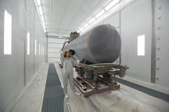 Покрасочно-сушильная камера для локомотивов для Музея РЖД г. Екатеринбург