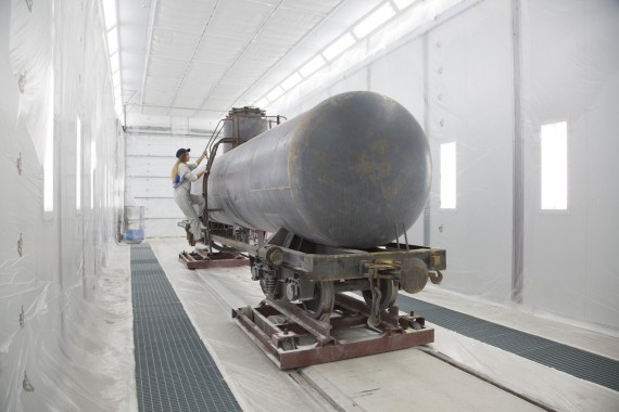 Покрасочно-сушильная камера для локомотивов для Музея РЖД г. Екатеринбург