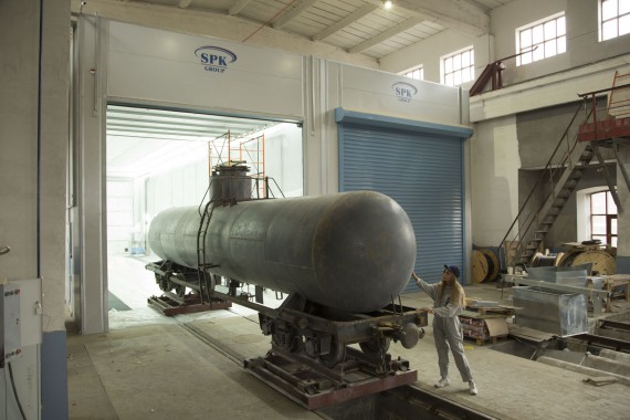 Покрасочно-сушильная камера для локомотивов для Музея РЖД г. Екатеринбург