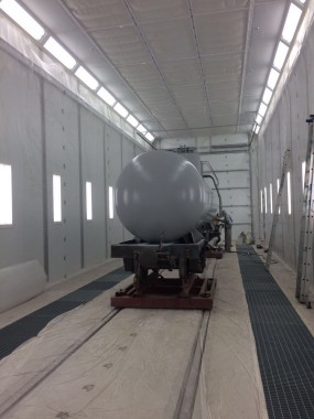 Покрасочно-сушильная камера для локомотивов для Музея РЖД г. Екатеринбург