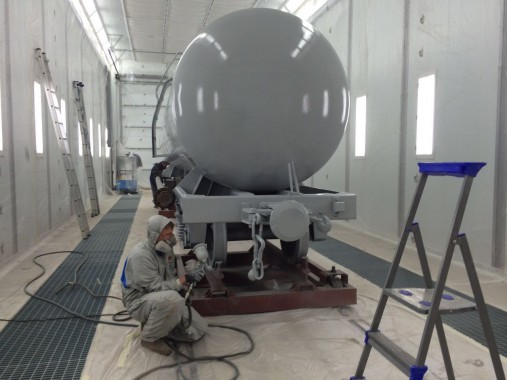 Покрасочно-сушильная камера для локомотивов для Музея РЖД г. Екатеринбург