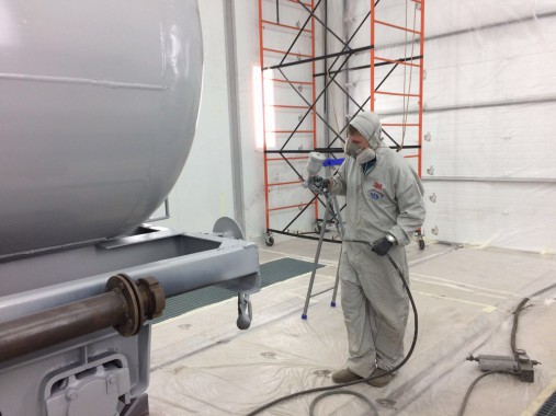 Покрасочно-сушильная камера для локомотивов для Музея РЖД г. Екатеринбург