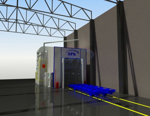 Окрасочно-сушильная камера для металлических каркасов электрических шкафов SPK-10.4.5