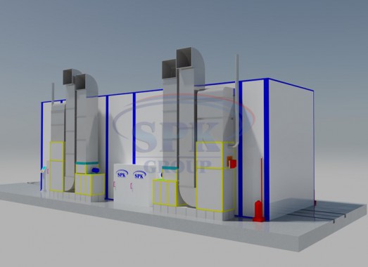 Окрасочно-сушильная камера для крупногабаритных металлоконструкций SPK-15.5.4