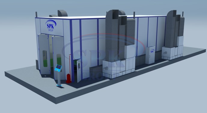 Окрасочно-сушильная камера для крупногабаритных металлоконструкций SPK-15.5.4