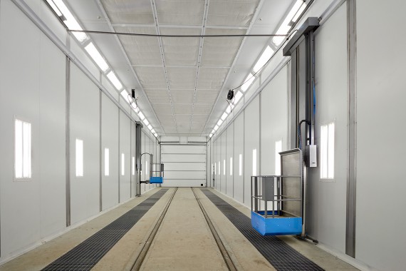 Покрасочно-сушильная камера для локомотивов для Музея РЖД г. Екатеринбург