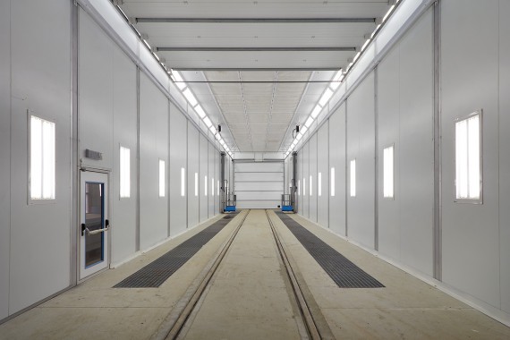 Покрасочно-сушильная камера для локомотивов для Музея РЖД г. Екатеринбург