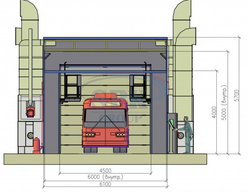 Проходная покрасочно-сушильная камера для троллейбусов SPK-15.6.5 