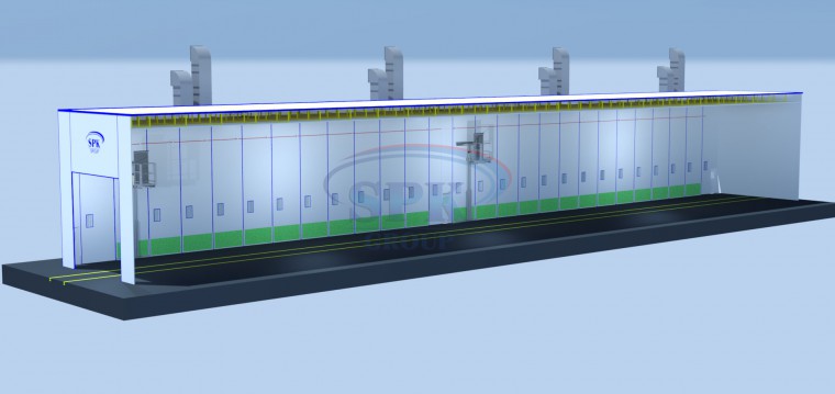 Окрасочно-сушильная камера для локомотивов SPK-56.7.7