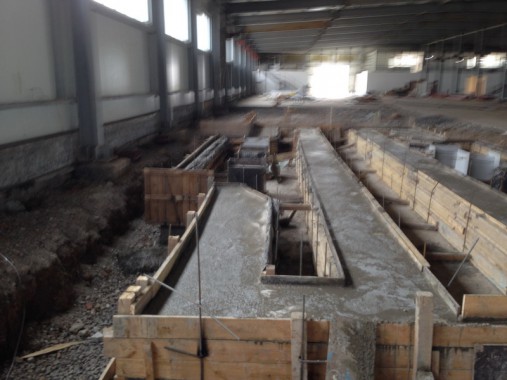 Окрасочно-сушильная камера для окраски металлоконструкций и ферм SPK 15.4.6. Италия. Строительство фундамента для камеры окраски. г. Астана (Казахстан)