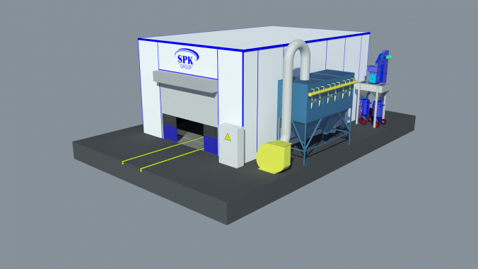 Дробеструйная камера проходного типа SPK-12.8.5