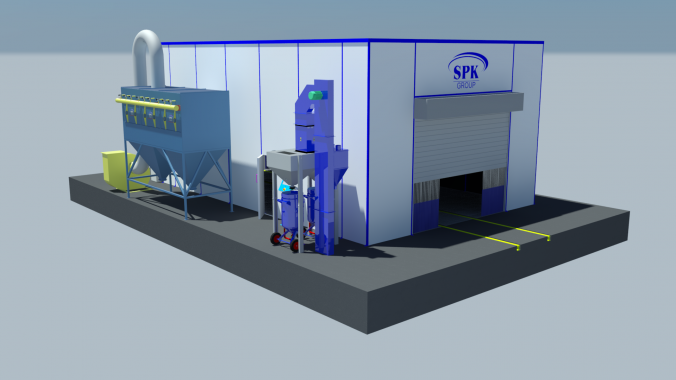 Дробеструйная камера проходного типа SPK-12.8.5