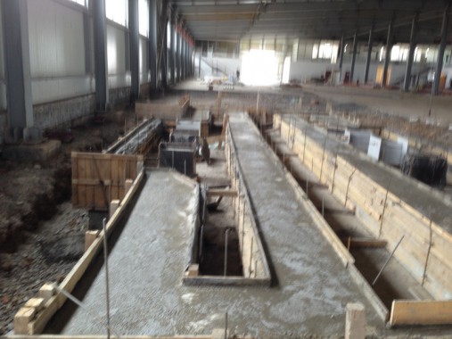 Окрасочно-сушильная камера для окраски металлоконструкций и ферм SPK 15.4.6. Италия. Строительство фундамента для камеры окраски. г. Астана (Казахстан)