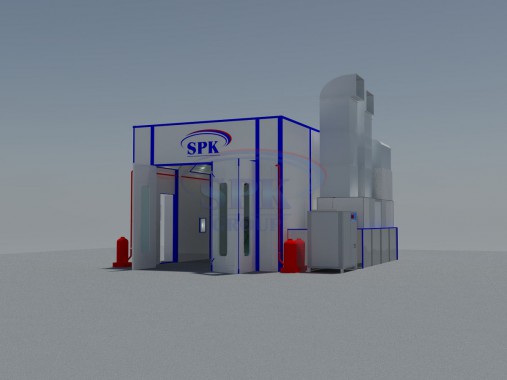 Тупиковая камера окраски и сушки для автопогрузчиков SPK-7.5.4