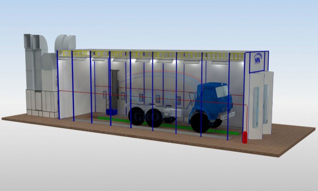 Покрасочно-сушильная камера для грузовиков SPK-17.5.6