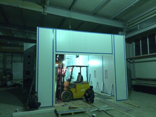 Окрасочно-сушильная камера для окраски металлоконструкций и ферм SPK 15.4.6. Италия. Строительство фундамента для камеры окраски. г. Астана (Казахстан)