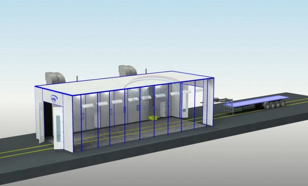 Окрасочно-сушильная камера для прицепов SPK 16.6.6