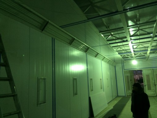 Окрасочно-сушильная камера для окраски металлоконструкций и ферм SPK 15.4.6. Италия. Строительство фундамента для камеры окраски. г. Астана (Казахстан)