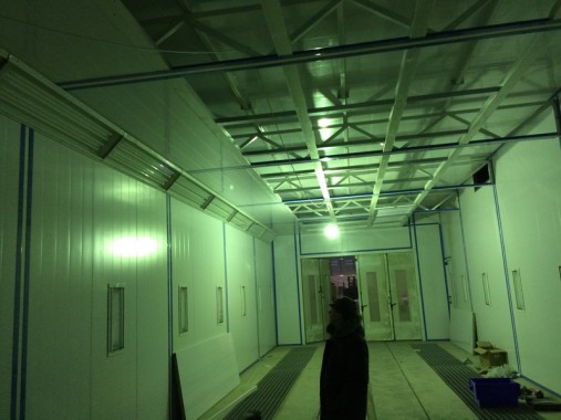 Окрасочно-сушильная камера для окраски металлоконструкций и ферм SPK 15.4.6. Италия. Строительство фундамента для камеры окраски. г. Астана (Казахстан)