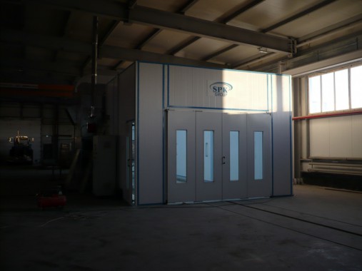 Окрасочно-сушильная камера для окраски металлоконструкций и ферм SPK 15.4.6. Италия. Строительство фундамента для камеры окраски. г. Астана (Казахстан)