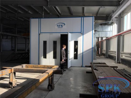 Строительство каркаса окрасочно-сушильной камеры для окраски металлоконструкций и ферм SPK 15.4.6, г. Астана (Казахстан)