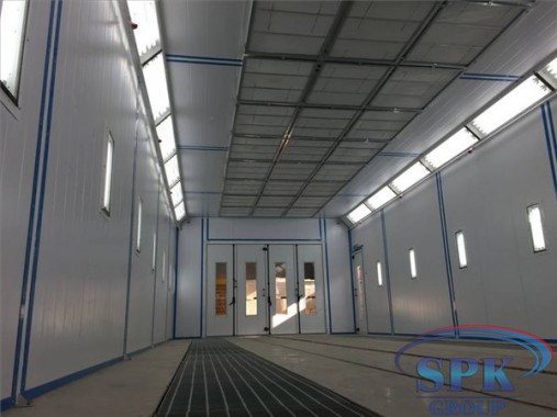 Строительство каркаса окрасочно-сушильной камеры для окраски металлоконструкций и ферм SPK 15.4.6, г. Астана (Казахстан)