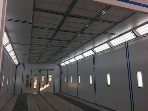 Строительство каркаса окрасочно-сушильной камеры для окраски металлоконструкций и ферм SPK 15.4.6, г. Астана (Казахстан)