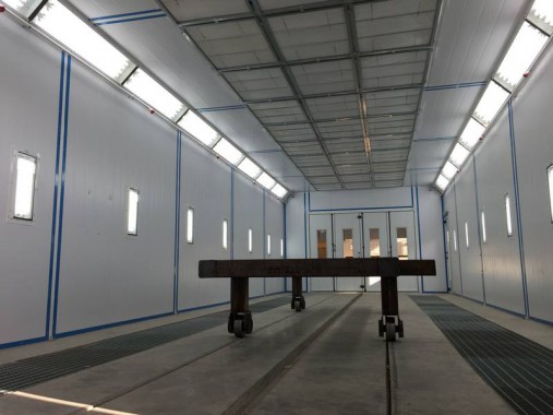 Строительство каркаса окрасочно-сушильной камеры для окраски металлоконструкций и ферм SPK 15.4.6, г. Астана (Казахстан)