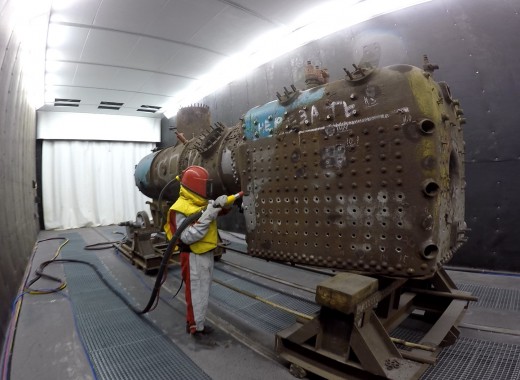 Дробеструйная камера для жд вагонов. Музей РЖД в г. Екатеринбург