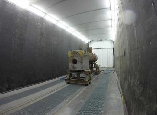 Дробеструйная камера для жд вагонов. Музей РЖД в г. Екатеринбург