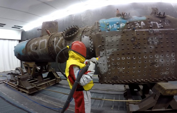 Дробеструйная камера для жд вагонов. Музей РЖД в г. Екатеринбург