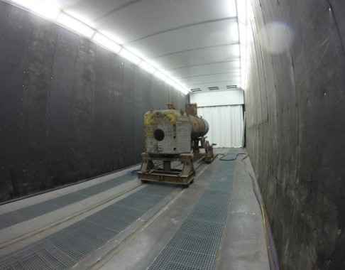 Дробеструйная камера для жд вагонов. Музей РЖД в г. Екатеринбург