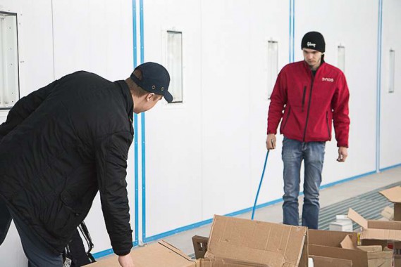 Запуск окрасочно-сушильной камеры для окраски металлоконструкций и ферм SPK 15.4.6, г. Астана (Казахстан)