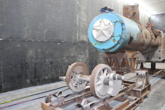 Дробеструйная камера для жд вагонов. Музей РЖД в г. Екатеринбург