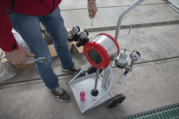 Запуск окрасочно-сушильной камеры для окраски металлоконструкций и ферм SPK 15.4.6, г. Астана (Казахстан)